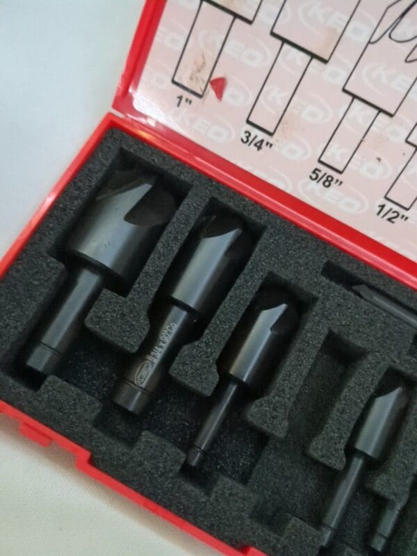 KEO Countersink Set: 6Pc, 1/4 to 1" Head Dia, 6 Flute incomplete 103-050049