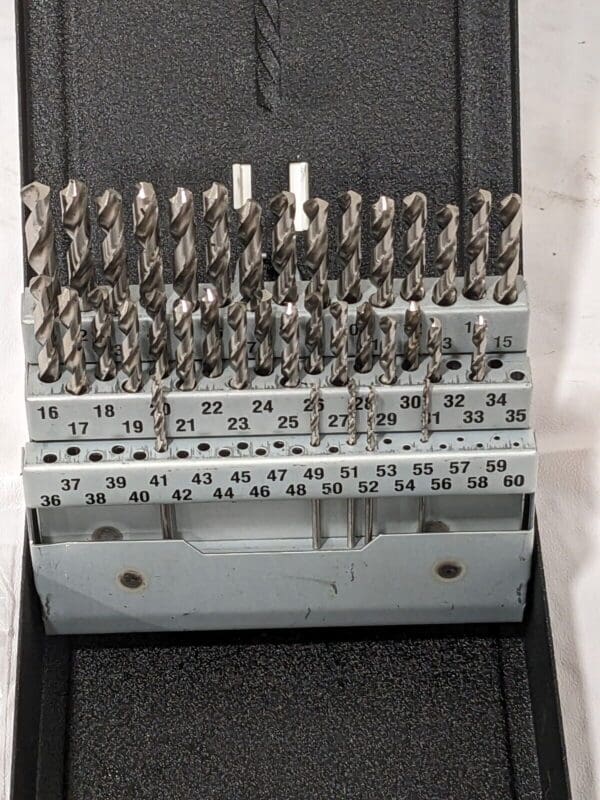 Precision Drill Bit Set: Screw Machine Length Drill Bits, 55 Pc 5995608