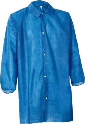 PRO-SAFE Lab Coat: 1.41 oz Material, Size Large, SMS Qty 30 77660454