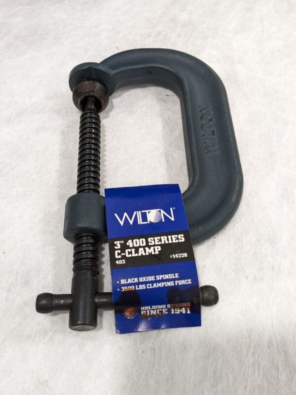 Wilton 3" 400 Series C CLamp 403 Black Oxide Spindle 3500lb Regular Duty 14228