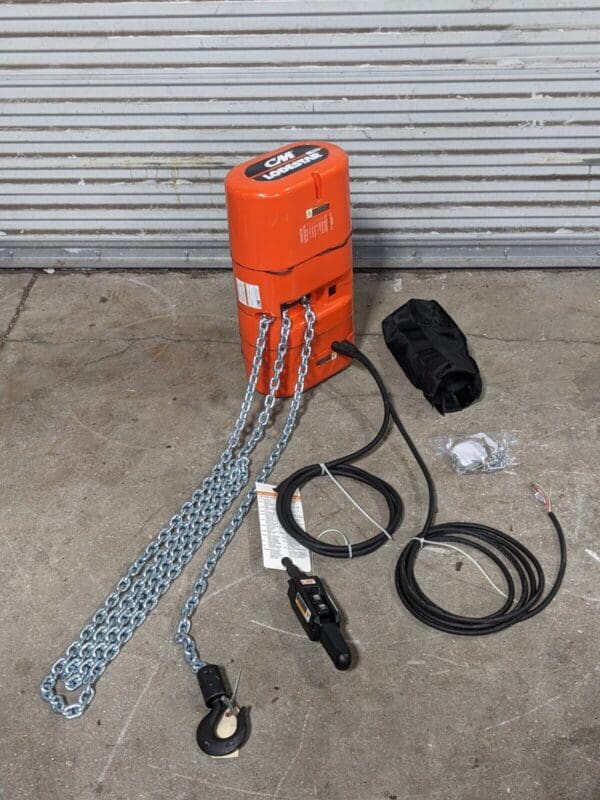 CM Lodestar Electric Chain Hoist 1/2 Ton Capacity 15 Ft. Lift 4214NH Damaged