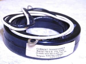 Simpson Electric Current Transformer 750/5 Current Ratio 2 Volt-Amps 3” ID 02459