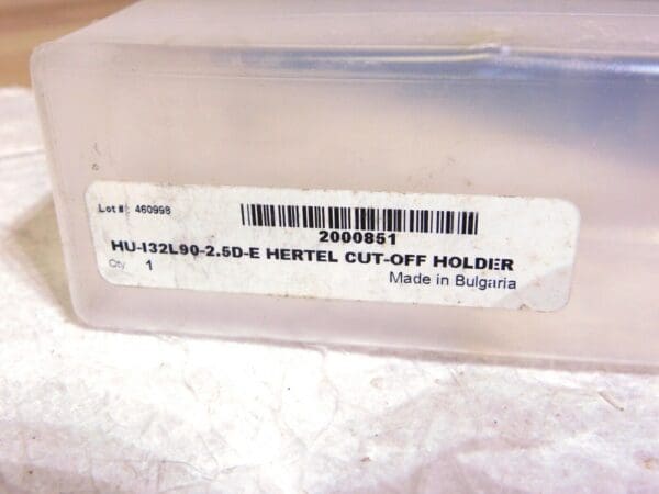 Hertel Indexible Cut-Off Holder 32mm Max DOC 1.5” Shank Dia 12” OAL 2000851