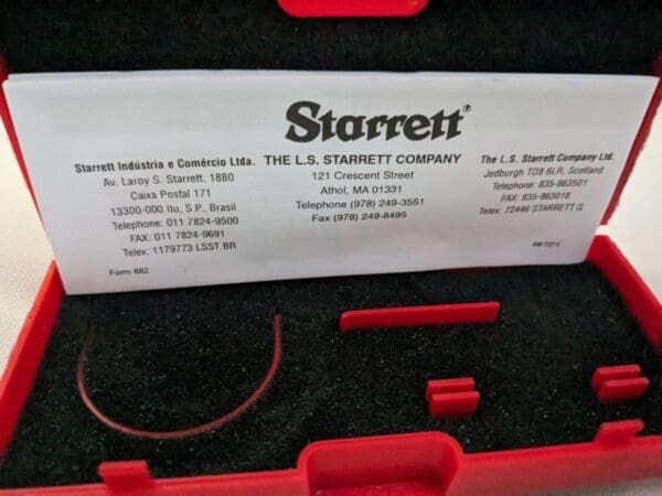 STARRETT 0 to 7/8" Range, Mechanical Screw Thread Micrometer 50731