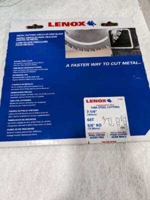 LENOX Wet & Dry Cut Saw Blade 7-1/4" Dia, 5/8" Arbor Hole, 68T 21883TS714068CT