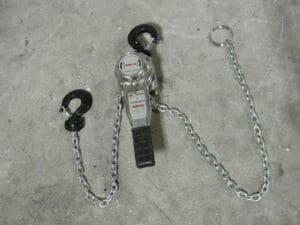 Chrome Plated Lever Chain Hoist 2200 lb Capacity 5 Ft. Lift