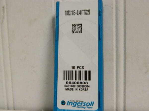 Ingersoll Carbide Grooving Insert TDT3.18E-0.40 TT7220 Qty 10 6400808