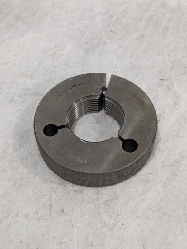 GF GAGE Threaded Ring Gage: 1-1/2-12 Thread, UNF, Class 2A, No Go R1500122ANK