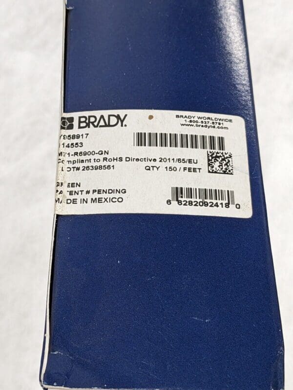 Brady Printer Ribbon,2 In W,150 Ft L,Green M7-R6900-GN