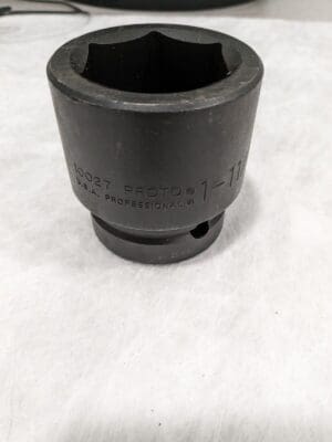 PROTO Impact Socket: 1" Drive, 1-11/16" Socket, Hex Drive J10027