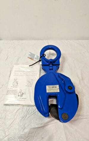 Vestil Steel Vertical Plate Clamp Blue 2000 Lb Cap 0-3/4" Jaw Opening EPC-20