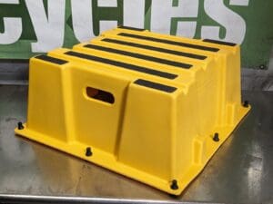 Vestil Step Stool 500 lb. Capacity 25" W. x 10-1/2" H. Yellow Polyethylene