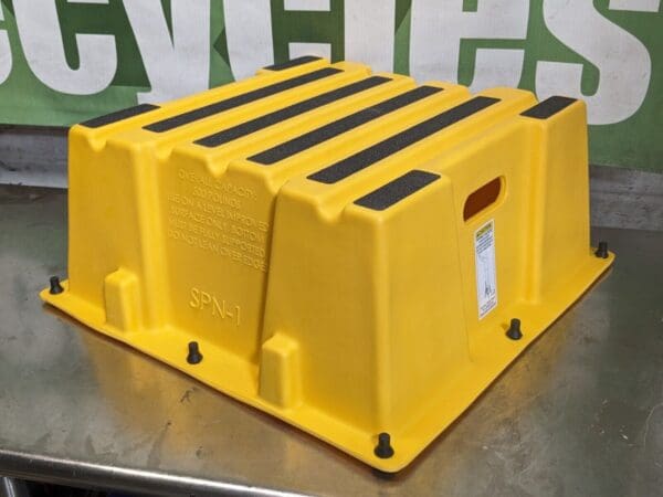 Vestil Step Stool 500 lb. Capacity 25" W. x 10-1/2" H. Yellow Polyethylene