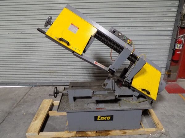 Enco Manual Horizontal Metal Cutting Bandsaw 9 x 16 Capacity USED / No Motor