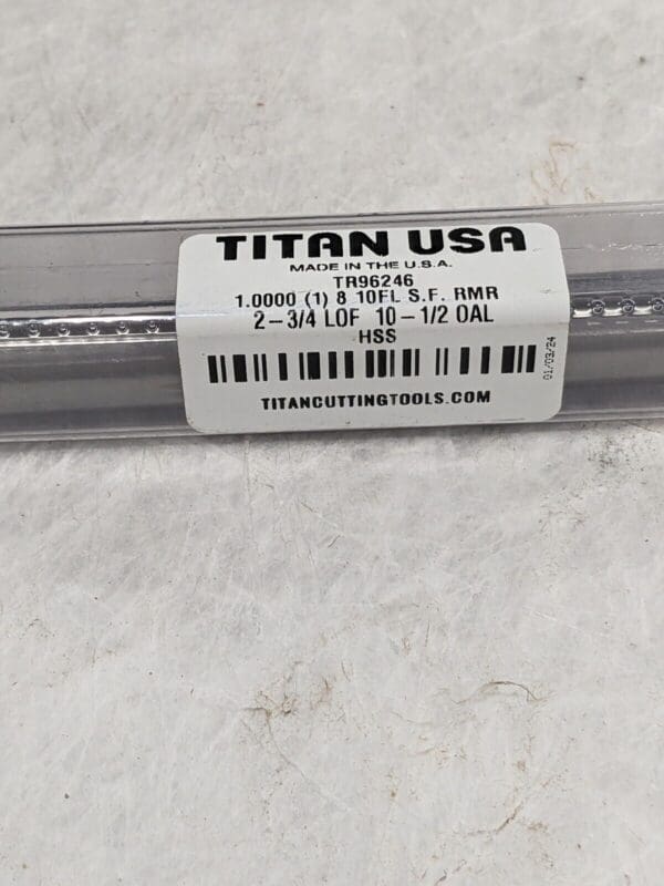 Titan Chucking Reamer: 3/4" Dia, 9-1/2" OAL, 2-3/4" Flute Length TR96210