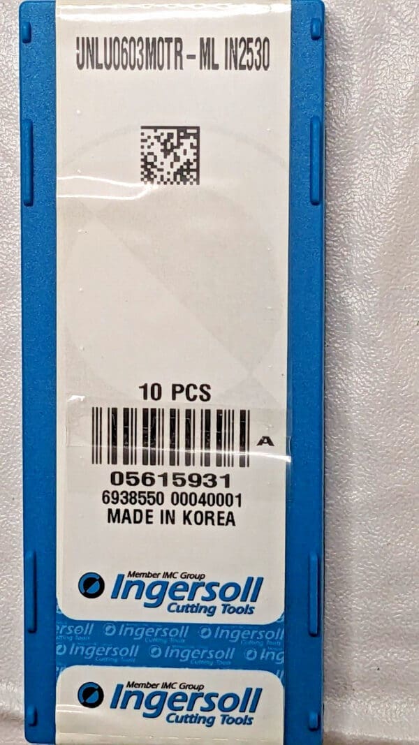 Ingersoll Carbide Milling Inserts UNLU0603M0TR-ML IN2530 QTY 10 5615931