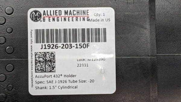 AME Indexable Porting Tool AccuPort 432 Holder 1.535" Diam J1926-203-150F