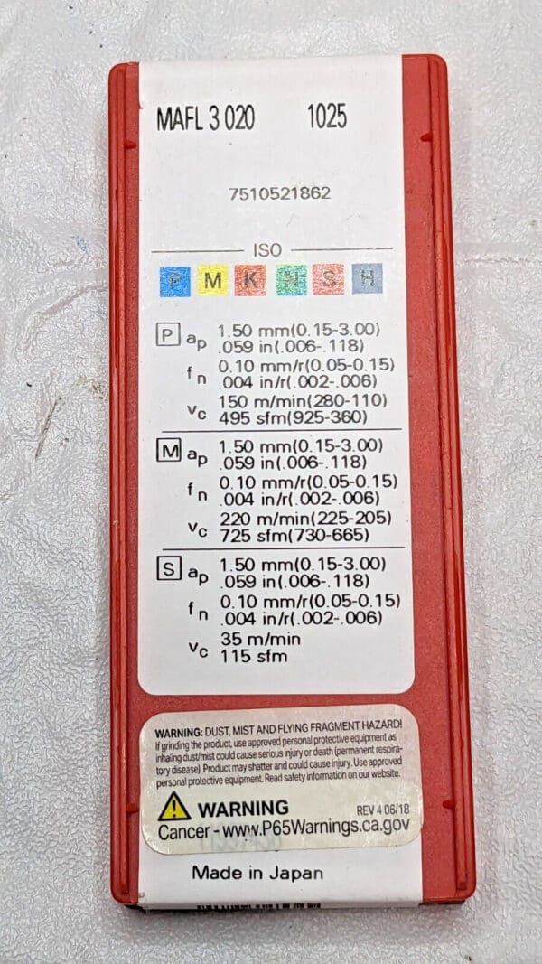 Sandvik Coromant Carbide Turning Inserts MAFL 3 020 1025 QTY 5 5735450