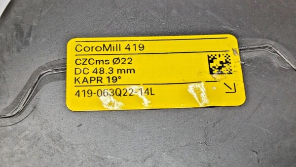 Sandvik Coromant CoroMill419 Face Milling Cutter 48.3mmCD 419-063Q22-14L 6289894