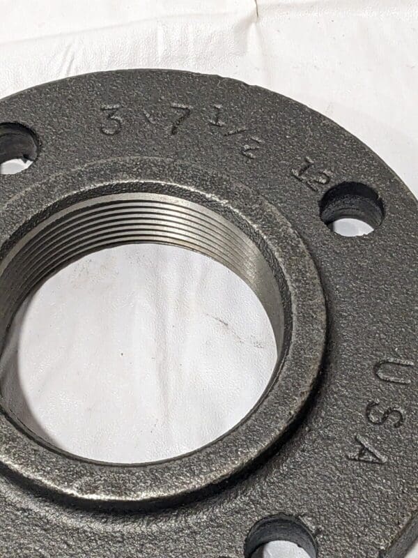 Ward Screwed Flange 3" x 7-1/2" Black Cast Iron Steam Companion FCICOFL3X7-1/2