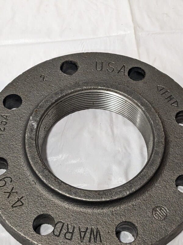 Ward 4x9 Pipe Flange, 9" Outer Diameter, 4" Nominal Size, 8 Bolt, Class 125