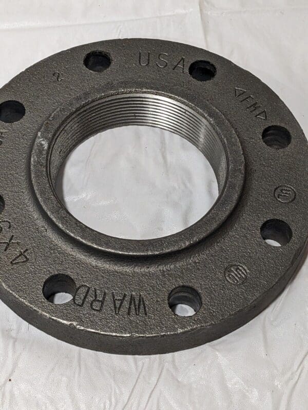 Ward 4x9 Pipe Flange, 9" Outer Diameter, 4" Nominal Size, 8 Bolt, Class 125