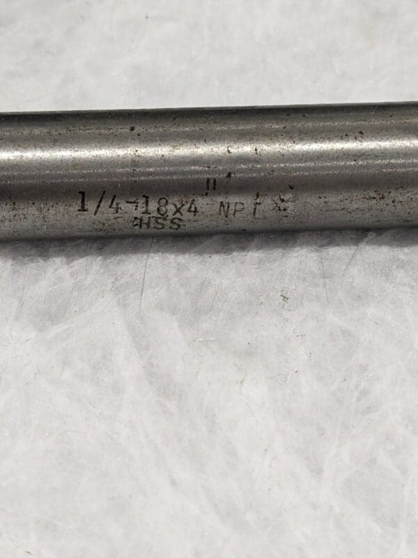 Interstate Extension Pipe Tap: 1/4-18 NPT, 4 Flutes, Plug Chamfer 04674032