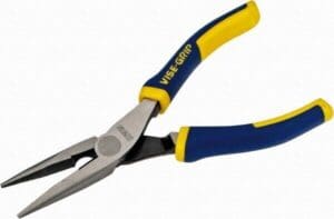 IRWIN Long Nose Plier: 1-25/32" Jaw Length, Side Cutter 2078216