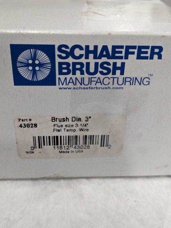 Schaefer Flat Wire Single Spiral Flue Scraper: 3" Dia, 7-3/4" OAL 43028