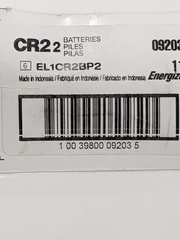 Energizer CR2 Lithium Batteries (6-Packs), 3V Photo Batteries EL1CR2BP2