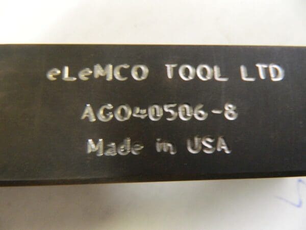 Elemco Tools Right Hand Special Relief Indexable Grooving Bar AG040506-8