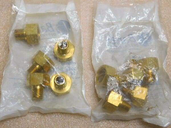 Parker Brass Flared Tube Male Connectors 1/2" OD x 1/4" NPT 45° Qty 10 C99638