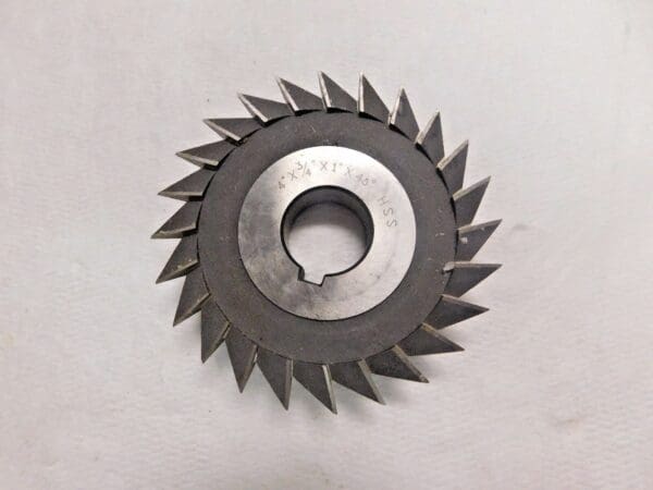 Precision Single Angle Cutter 4" Dia x 3/4" WOC 45º HSS #328-1433