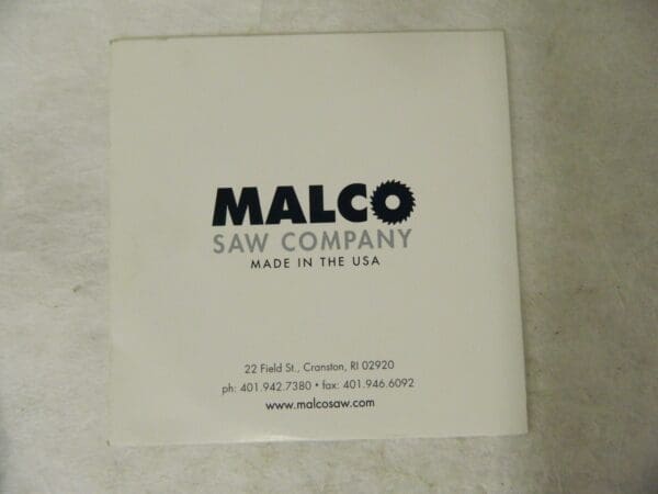 Malco Jeweler's Saw 6" Dia. x 0.028" Blade Thickness 340T HSS 06851091