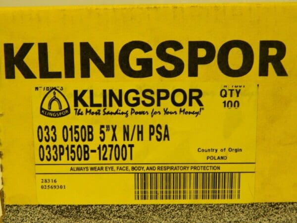 Klingspor Adhesive PSA Disc 5" Qty 200 033P150B-12700T