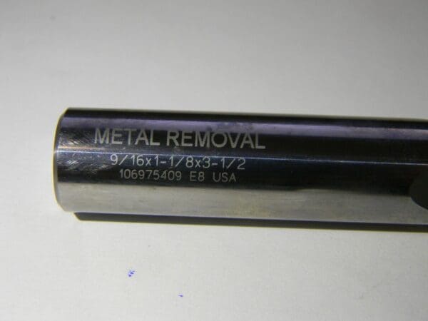 Metal Removal 9/16" x 9/16" x 1-1/8" x 3-1/2" 3F Carbide Single End Mill M32251