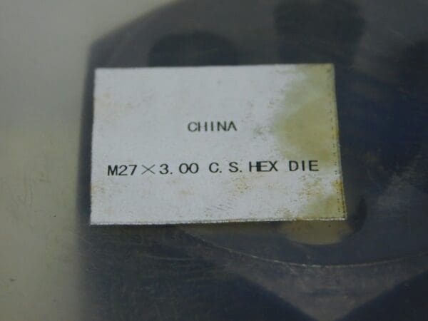 Professional Carbon Steel Metric Coarse Thread Hex Rethreading Die M27x3.00