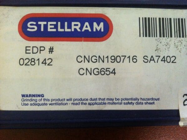 Stellram Ceramic Turning Insert CNGN190716 Grade SA7402 Qty. 10 02814