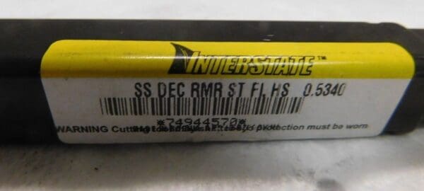 Interstate High Speed Steel Chucking Reamer 0.534" x 8" QTY 2 74944570