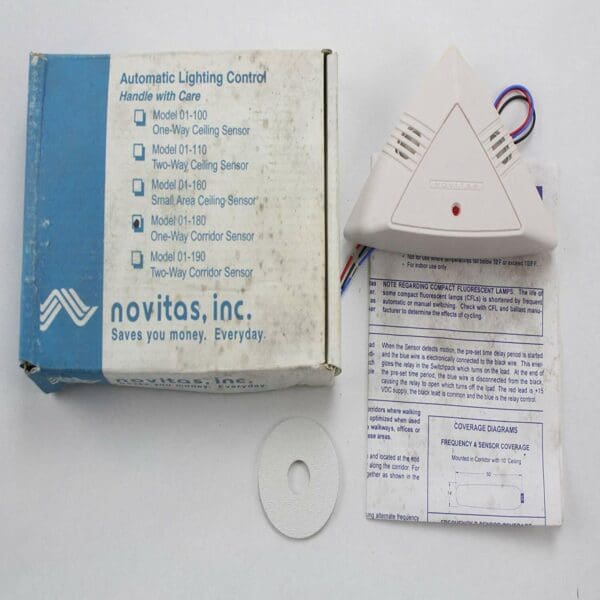 Novitas Ultrasonic One-Way Corridor Hallway Occupancy Sensor Motion Detector