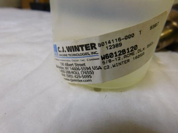 CJ Winter Thread Rolls 5/8”-12 Acme DL x .563" Gage -.886” QTY 2 W6012B120