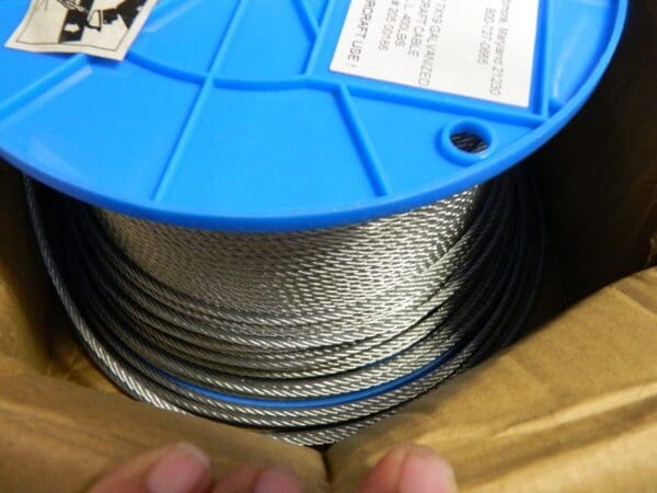 WorkSmart 1/8" Diam Galvanized Steel Wire Rope Approx 700 Ft 45701620