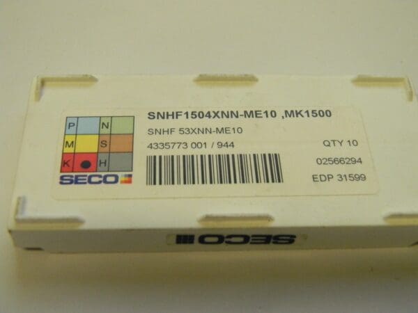 Seco Carbide Milling Inserts SNHF 53XNN SNHF1504 ME10 Grade MK1500 Qty 10 31599