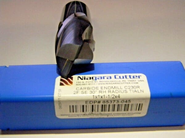 Niagara Cutter 1" Diam 2 FL SE SC 0.045" Corner Radius End Mill 85373-045