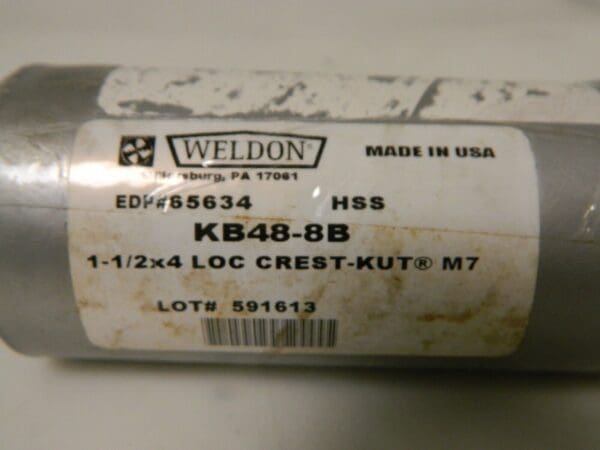 Weldon End Mill KB48-84-B 1-1/2" x 4" LOC Crest Kut M7 65634