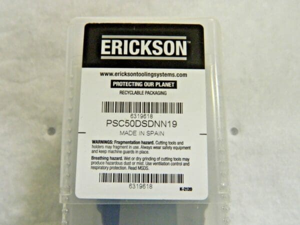 Erickson Modular Turning & Profiling Cutting Unit Head RH PSC50DSDNN19 6319618