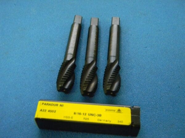 Prototyp Paradur Taps 9/16"-12 UNC-3B HSS-E Qty. 3 #A22 4502