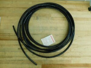 Parker 50' Long Thermoplastic Tube 3/8" ID x 0.64" OD 3000 psi Black 81104168