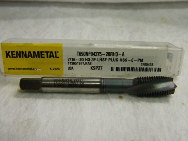 Kennametal VanadiumHSS Spiral Flute Tap UNF Thread Limit H3 QTY 3 5705428