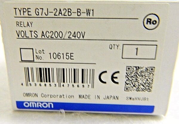 Omron General Purpose Relay AC200/240V G7J-2A2B-B-W1